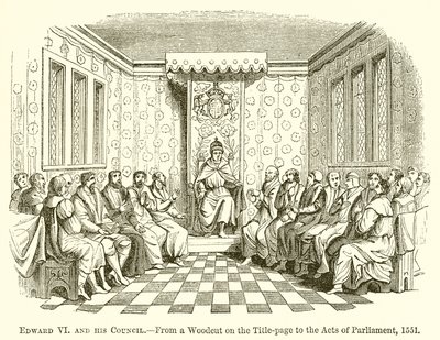 Edoardo VI e il suo consiglio da English School