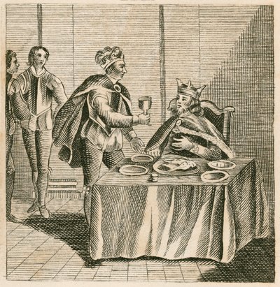 Edoardo, il Principe Nero, serve il suo prigioniero, Re Giovanni II di Francia da English School