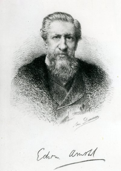 Edwin Arnold (1832-1904) (incisione) da English School