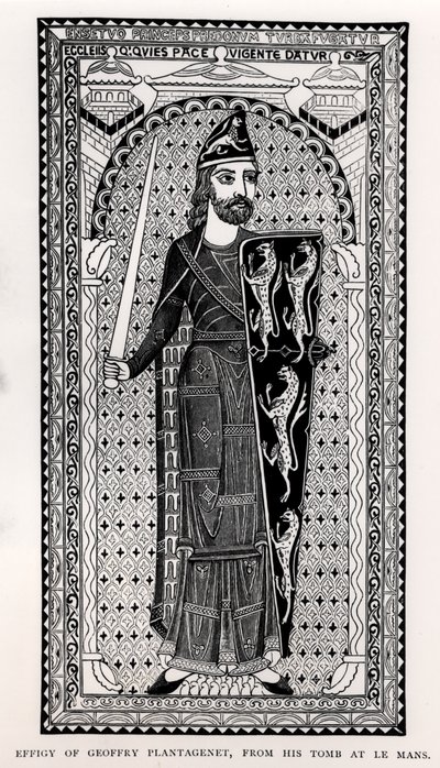 Effigie di Goffredo Plantageneto (1113-1150) dalla sua tomba a Le Mans da English School