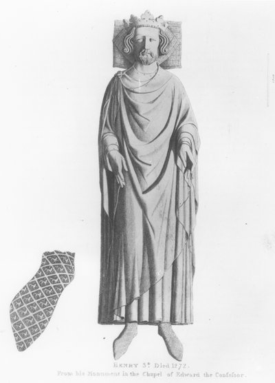 Effigie di Re Enrico III (1207-72) dal suo monumento nella Cappella di Edoardo il Confessore da English School