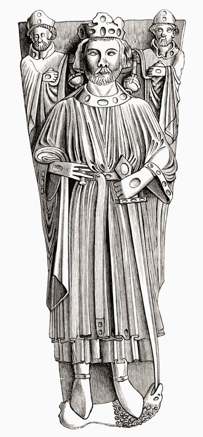 Effigie di Re Giovanni sulla sua tomba nella Cattedrale di Worcester, da 