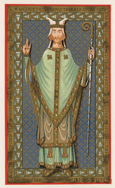 Effigie di Ulger, vescovo di Angers, 1149 da English School