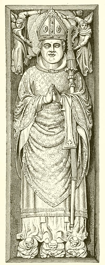 Effigie di William di Wykeham sulla sua Tomba nella Cattedrale di Winchester da English School