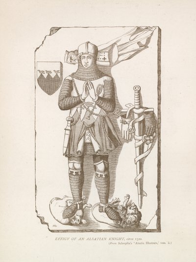 Effigie di un cavaliere alsaziano, c. 1320 da English School