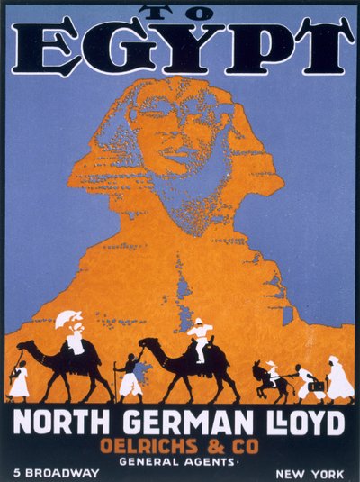 Egitto, manifesto pubblicitario Norddeutscher Lloyd da English School