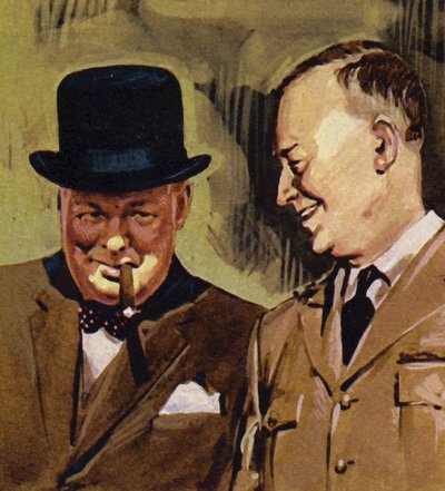 Eisenhower e Winston Churchill da English School