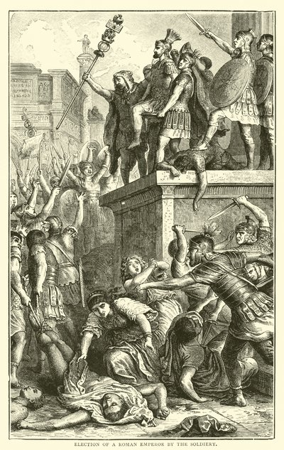 Elezione di un imperatore romano da parte dei soldati da English School