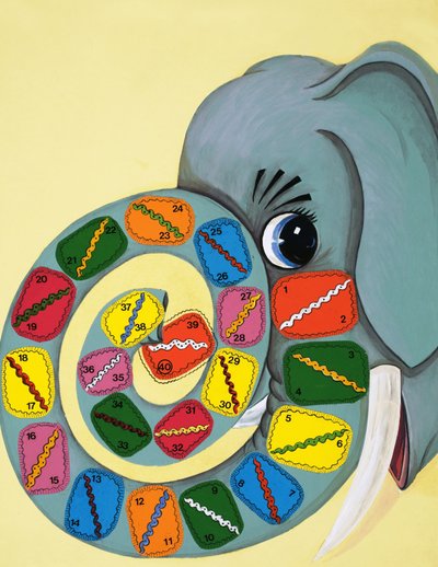 Proboscide di elefante con numeri da English School