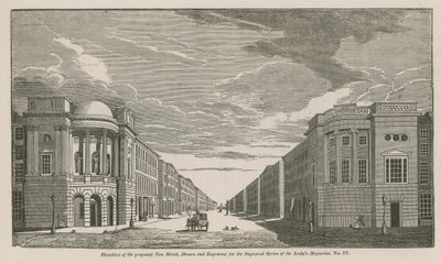 Elevazione della Nuova Strada proposta da English School