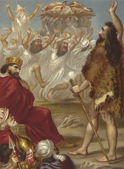 Elia e i sacerdoti di Baal sul Monte Carmelo da English School