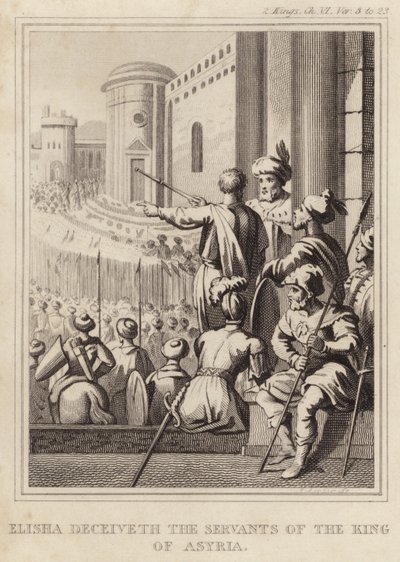 Eliseo inganna i servi del re di Assiria da English School