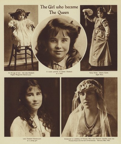Elizabeth Bowes-Lyon, che divenne regina e regina madre (foto b/n) da English School