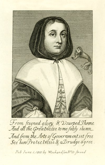 Elizabeth Cromwell, moglie di Oliver Cromwell, illustrazione da A Biographical History of England di J. Granger da English School