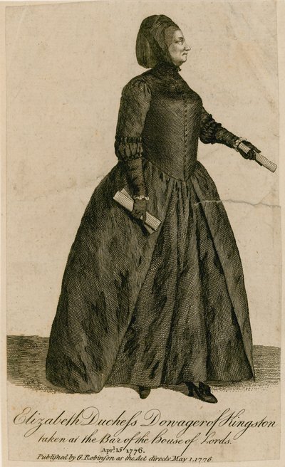 Elisabetta Duchessa vedova di Kingston al banco della Camera dei Lord da English School