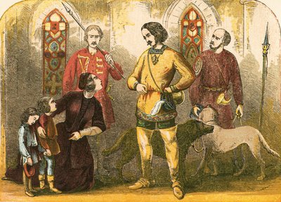 Elizabeth Woodville implora il re Edoardo di revocare la condanna del suo defunto marito da English School