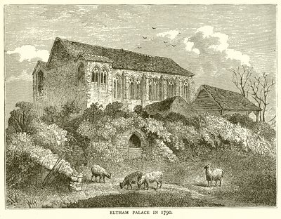 Palazzo di Eltham nel 1790 da English School