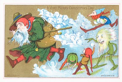 Elfi che inseguono Babbo Natale, Cartolina di Natale da English School