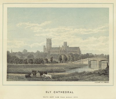 Cattedrale di Ely, vista sud-est da Barway Bank da English School