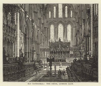 Cattedrale di Ely, il coro, vista verso est da English School