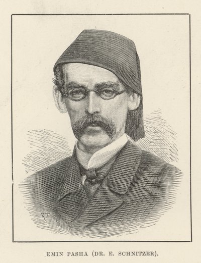 Emin Pasha (Dr E Schnitzer) (incisione) da English School