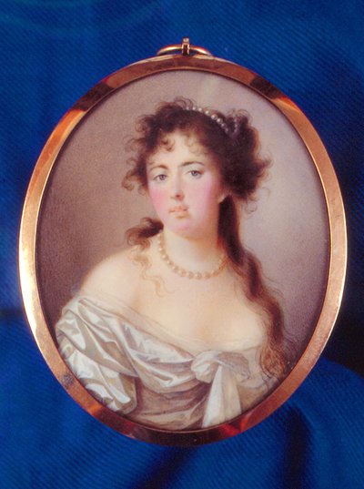 Emma Hamilton (acquerello su pergamena) da English School
