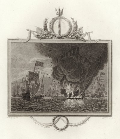Scontro tra le flotte francesi e inglesi nel Canale il 10 agosto 1512 da English School