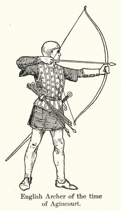 Arciere Inglese del tempo di Agincourt da English School