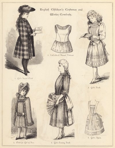 Costumi dei Bambini Inglesi e Comfort Invernali (incisione) da English School