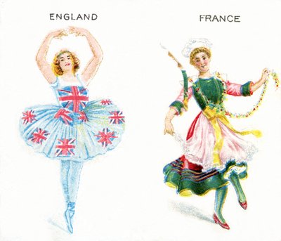 Entente Cordiale (Intesa Cordiale) carte di sigarette, 1915 da English School