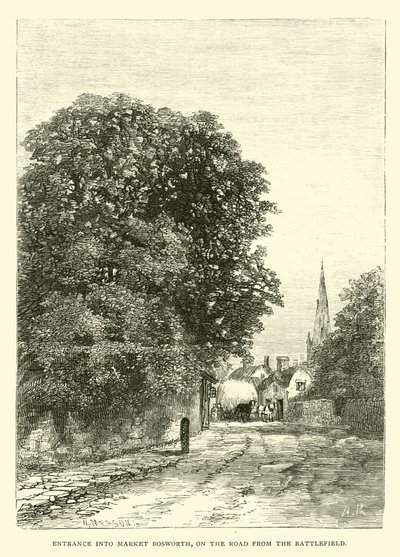 Ingresso al Market Bosworth, sulla strada dal Campo di Battaglia da English School