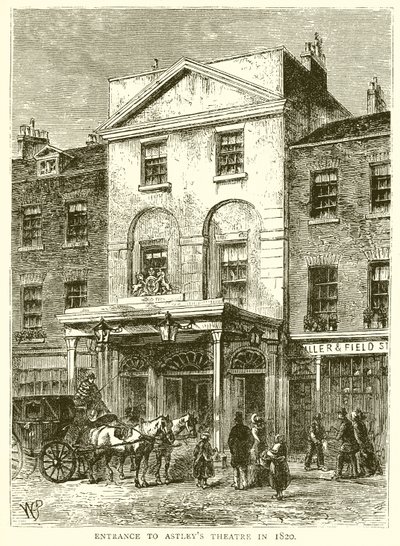 Ingresso al Teatro di Astley nel 1820 da English School