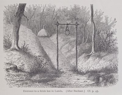 Ingresso a una capanna feticcio a Lunda, da La storia dell
