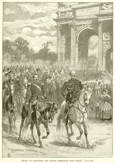 Ingresso di Napoleone e Vittorio Emanuele a Milano da English School