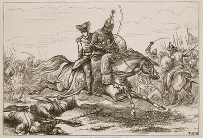Fuga del Tenente Goreham, illustrazione da Cassells Illustrated History of India di James Grant, pub. 1879 da English School