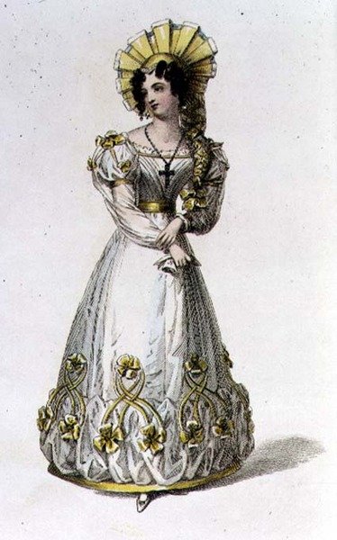 Abito da sera, tavola di moda da Ackermann