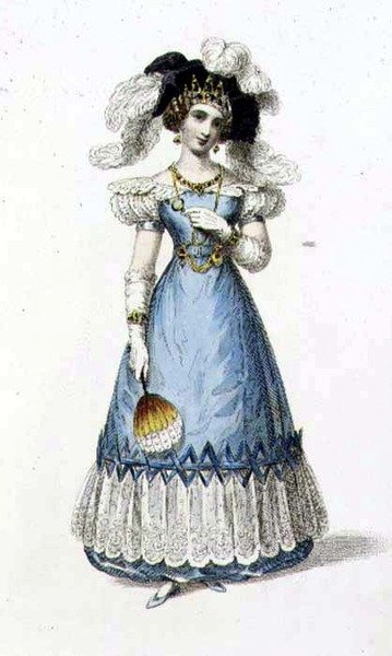 Abito da sera, tavola di moda da Ackermann