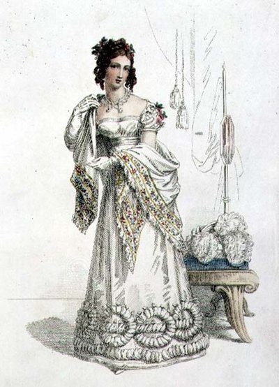 Abito da sera, tavola di moda da Ackermann