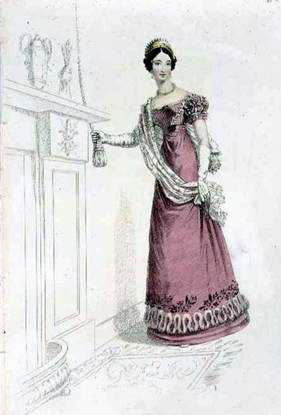Abito da sera, tavola di moda da Ackermann