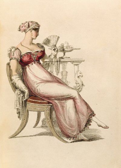 Abito da sera o da ballo, tavola di moda da Ackermann