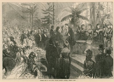 Festa serale nei Giardini della Società Botanica Reale, Regents Park, Londra da English School