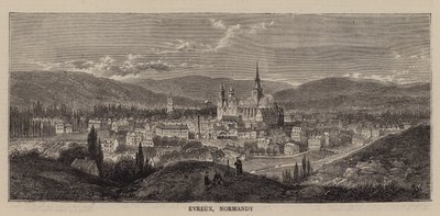 Evreux, Normandia (incisione) da English School
