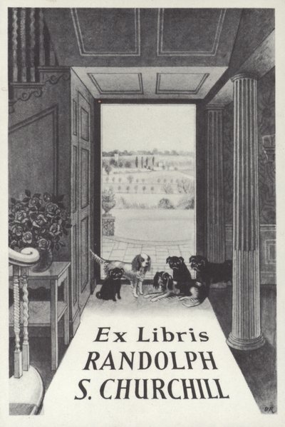 Ex Libris Randolph S Churchill da English School