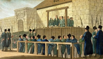 Esecuzione di John Thurtell (1794-1824) nel carcere di Hertford nel 1824 da English School
