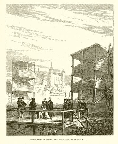 Esecuzione di Lord Derwentwater a Tower Hill da English School