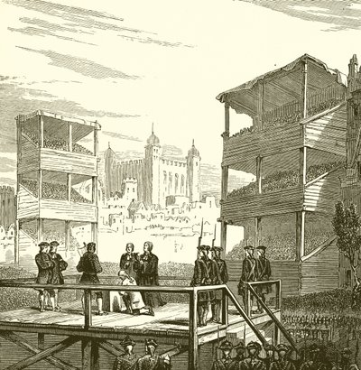 Esecuzione di Lord Derwentwater a Tower Hill, 1716 da English School