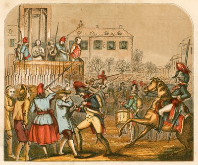 Esecuzione di Luigi XVI di Francia da English School