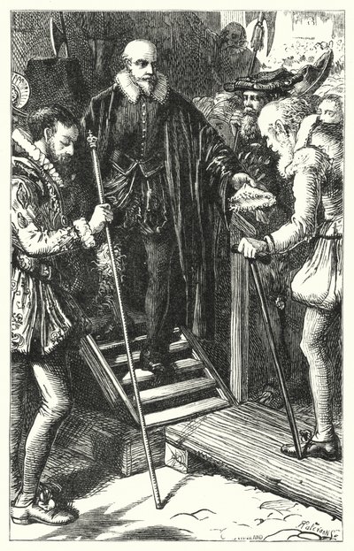 Esecuzione di Sir Walter Raleigh da English School