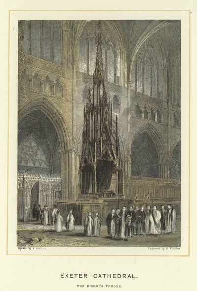 Cattedrale di Exeter, il trono del vescovo da English School