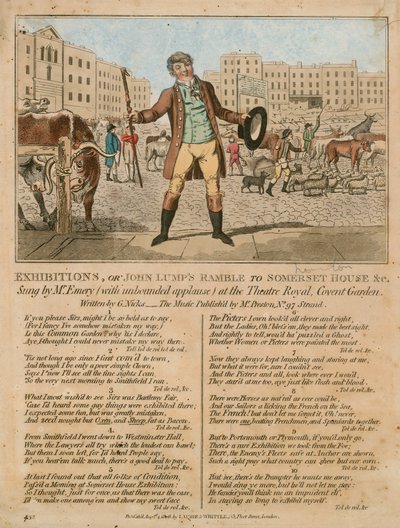 Esposizioni, o la passeggiata di John Lumps a Somerset House, ecc. da English School